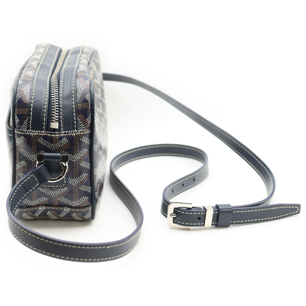 GOYARD(ゴヤール) カップヴェールPM ショルダーバッグ ミニバッグ ネイビー PVC×レザー シルバー金具