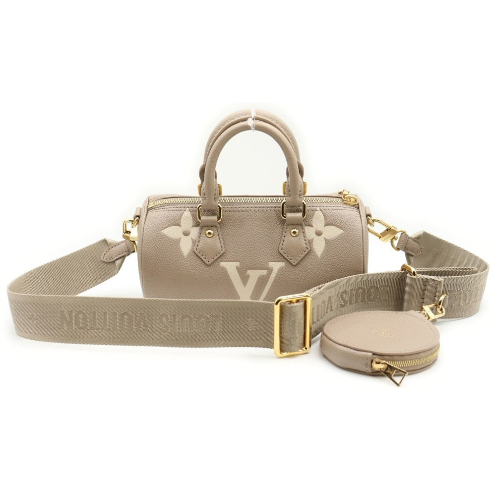 LOUIS VUITTON(ルイヴィトン) アンプラント パピヨンBB トゥルティエール 2WAYバッグ ハンドバッグ ミニバッグ ショルダーバッグ ベージュ×アイボリー レザー M46031 ゴールド金具