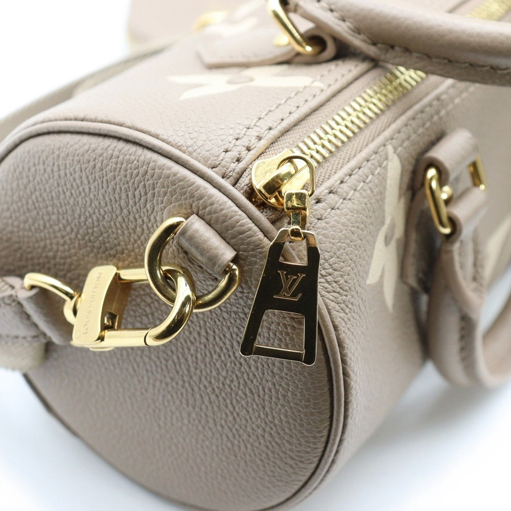 LOUIS VUITTON(ルイヴィトン) アンプラント パピヨンBB トゥルティエール 2WAYバッグ ハンドバッグ ミニバッグ ショルダーバッグ ベージュ×アイボリー レザー M46031 ゴールド金具