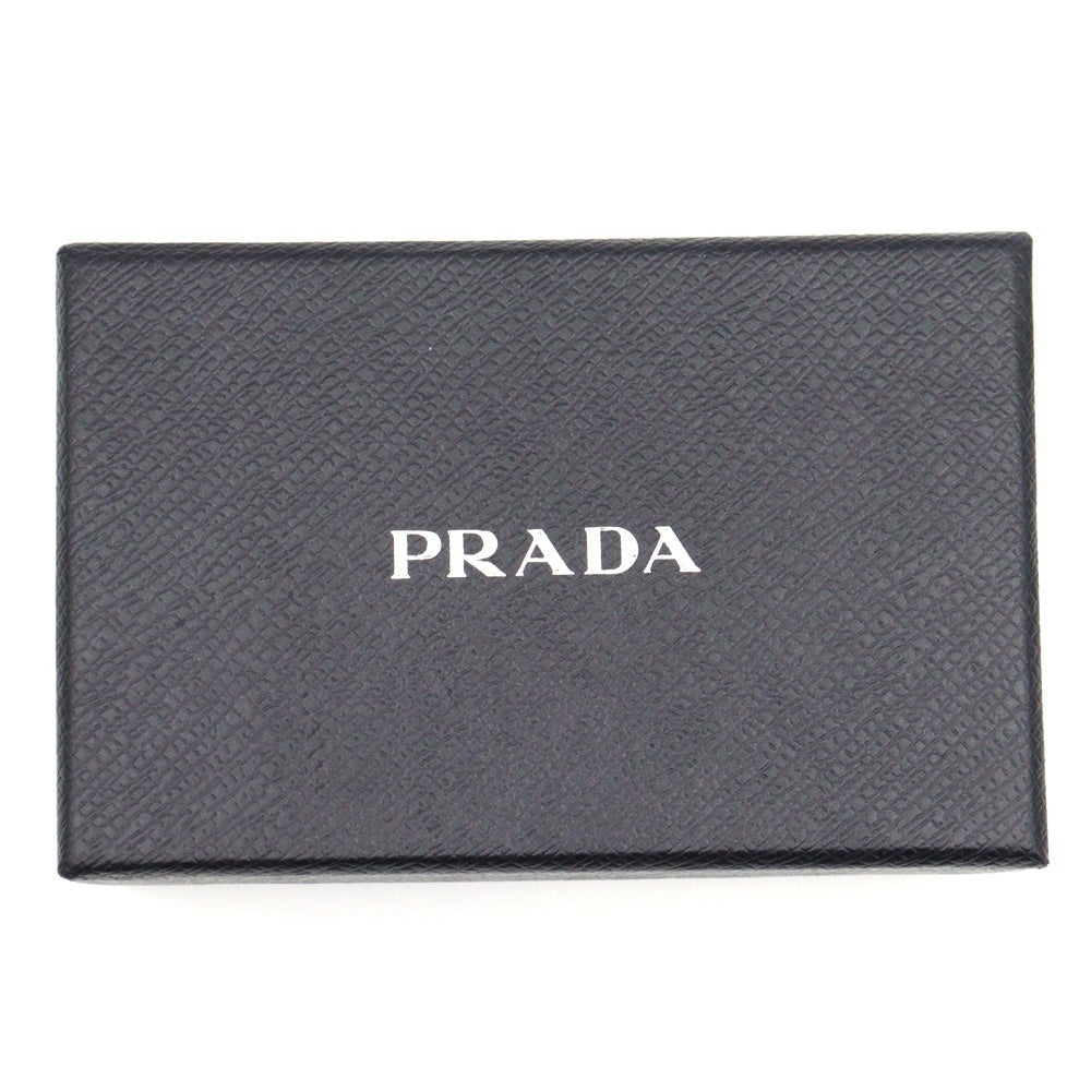 PRADA(プラダ) トライアングルロゴプレート サフィアーノレザー コンパクトウォレット 三つ折り財布 ゴールド金具 イエロー 1MH021