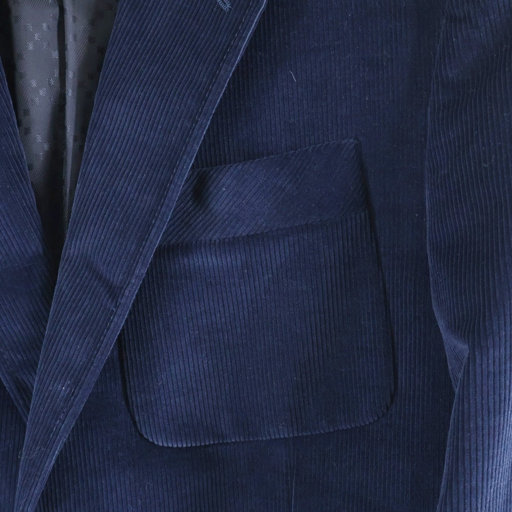GUCCI(グッチ) コーデュロイ 2B テーラードジャケット ネイビー CTX75907G