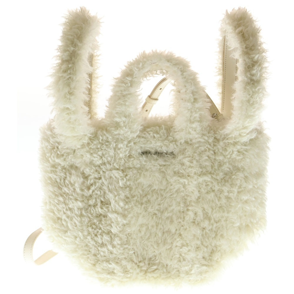 BALENCIAGA(バレンシアガ) EVERYDAY XS エブリデイ 2WAY レザー切替ファーショルダーバッグ ハンドバッグ ホワイト 672793