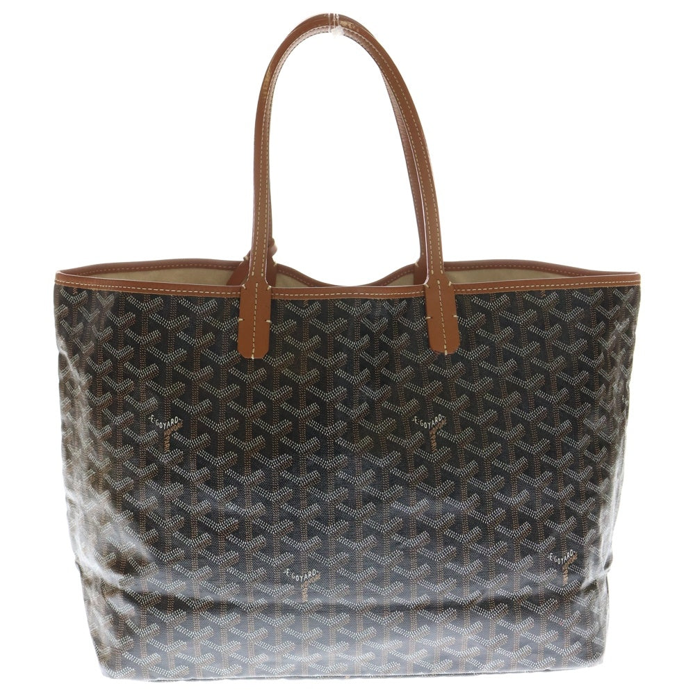 GOYARD(ゴヤール) サンルイPM ポーチ付レザートートバッグ ブラック/ブラウン