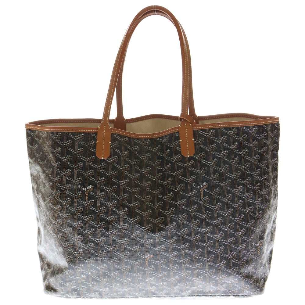 GOYARD(ゴヤール) サンルイPM ポーチ付レザートートバッグ ブラック/ブラウン