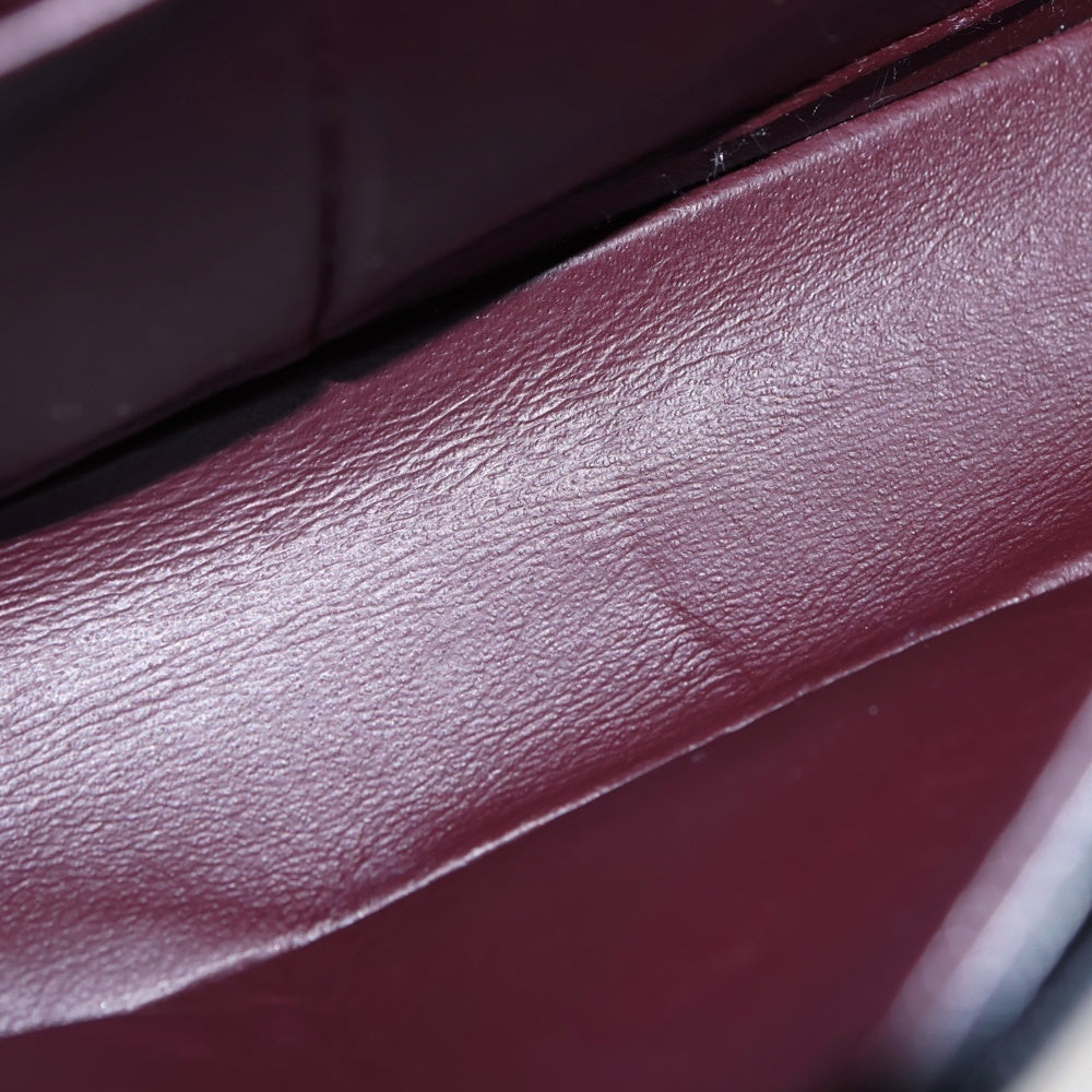 CHANEL(シャネル) マトラッセ2 Wフラップ Wチェーン ラムスキン レザーショルダーバッグ ブラック