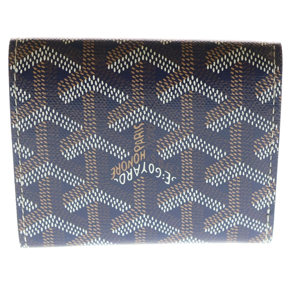 GOYARD(ゴヤール) マリニー コインケース 三つ折り財布 コンパクトウォレット ネイビー PVC シルバー金具