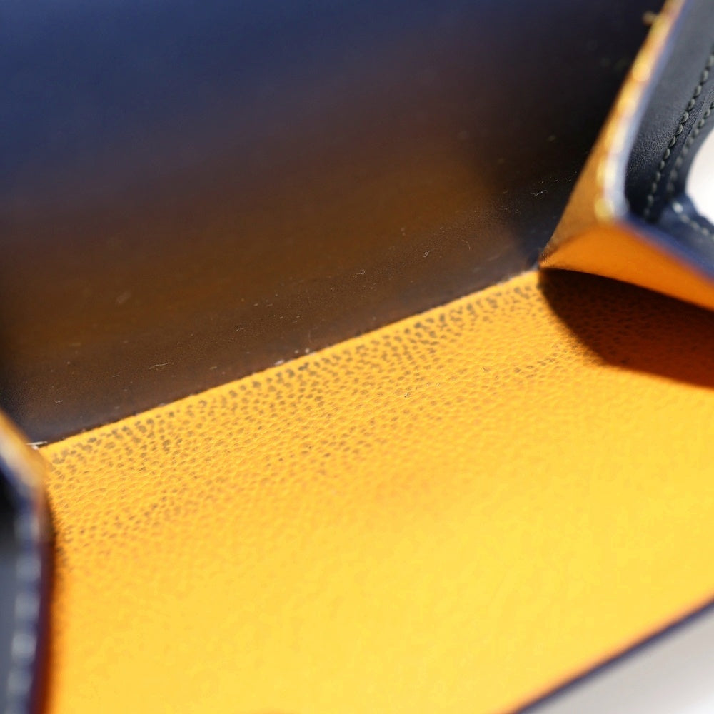 GOYARD(ゴヤール) マリニー コインケース 三つ折り財布 コンパクトウォレット ネイビー PVC シルバー金具