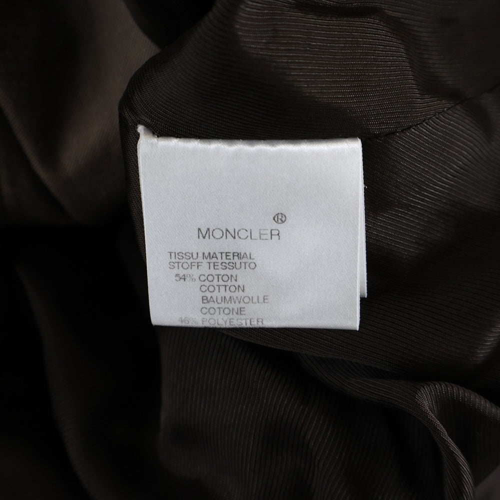 MONCLER(モンクレール) ギャザーカラー コットン チェスターコート ブラウン レディース 47100 00 54015