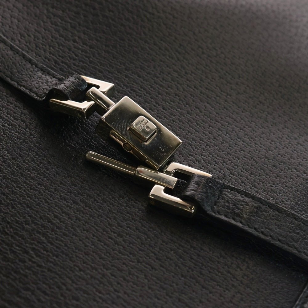 GUCCI(グッチ) ジャッキー ハンドバッグ ミニトートバッグ ブラック レザー 002.1073 シルバー金具 レディース