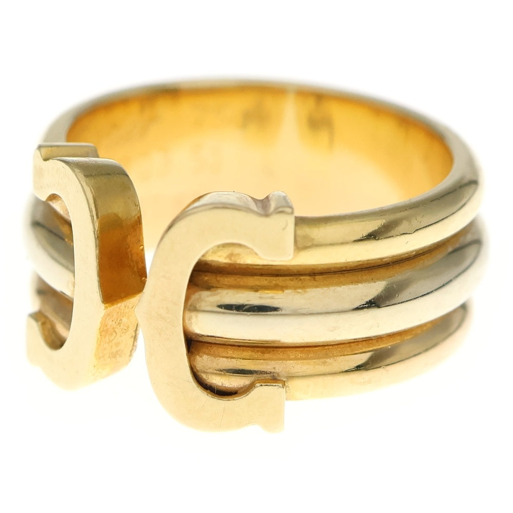 Cartier(カルティエ) C2 ドゥーブルC スリーカラー リング K18YG K18PG K18WG イエロー/ピンク/ホワイトゴールド 11号