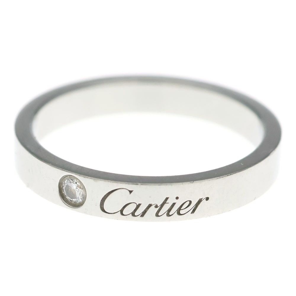 Cartier(カルティエ) エングレーブド 1PD ダイヤ プラチナ リング 指輪 PT950 シルバー 13号