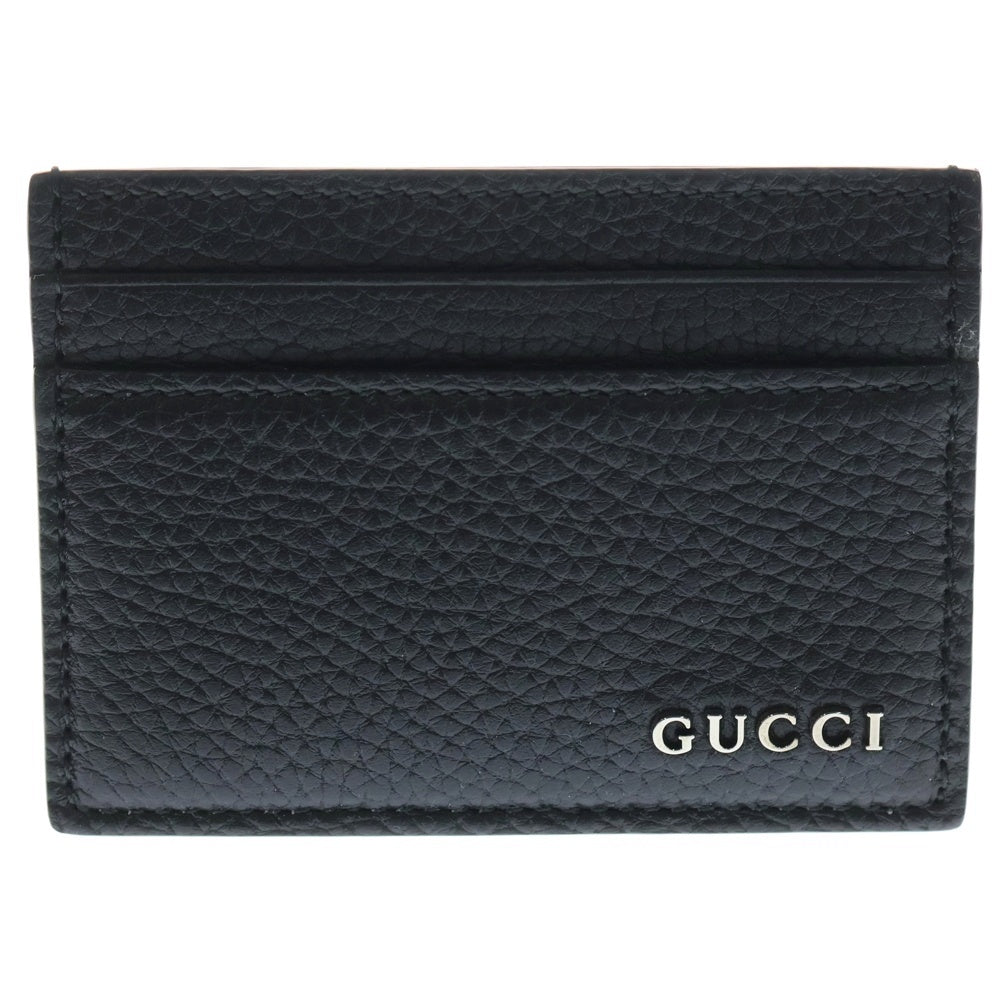 GUCCI(グッチ) ロゴ カードケース ブラック レザー 771157