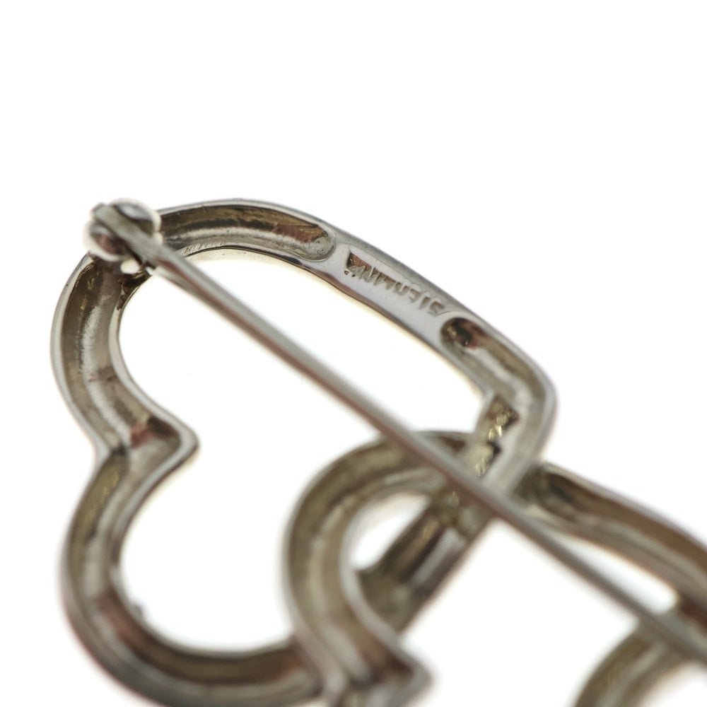 TIFFANY & Co.(ティファニー) ハートモチーフ 3連 ブローチ ピンバッジ シルバー SV