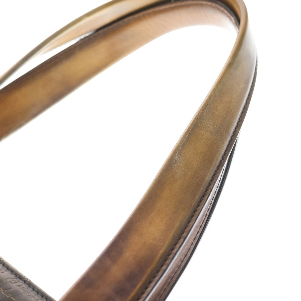 Berluti(ベルルッティ) モダニスト バーティカル カリグラフィ スクリットレザー ショルダー トートバッグ ブラウン