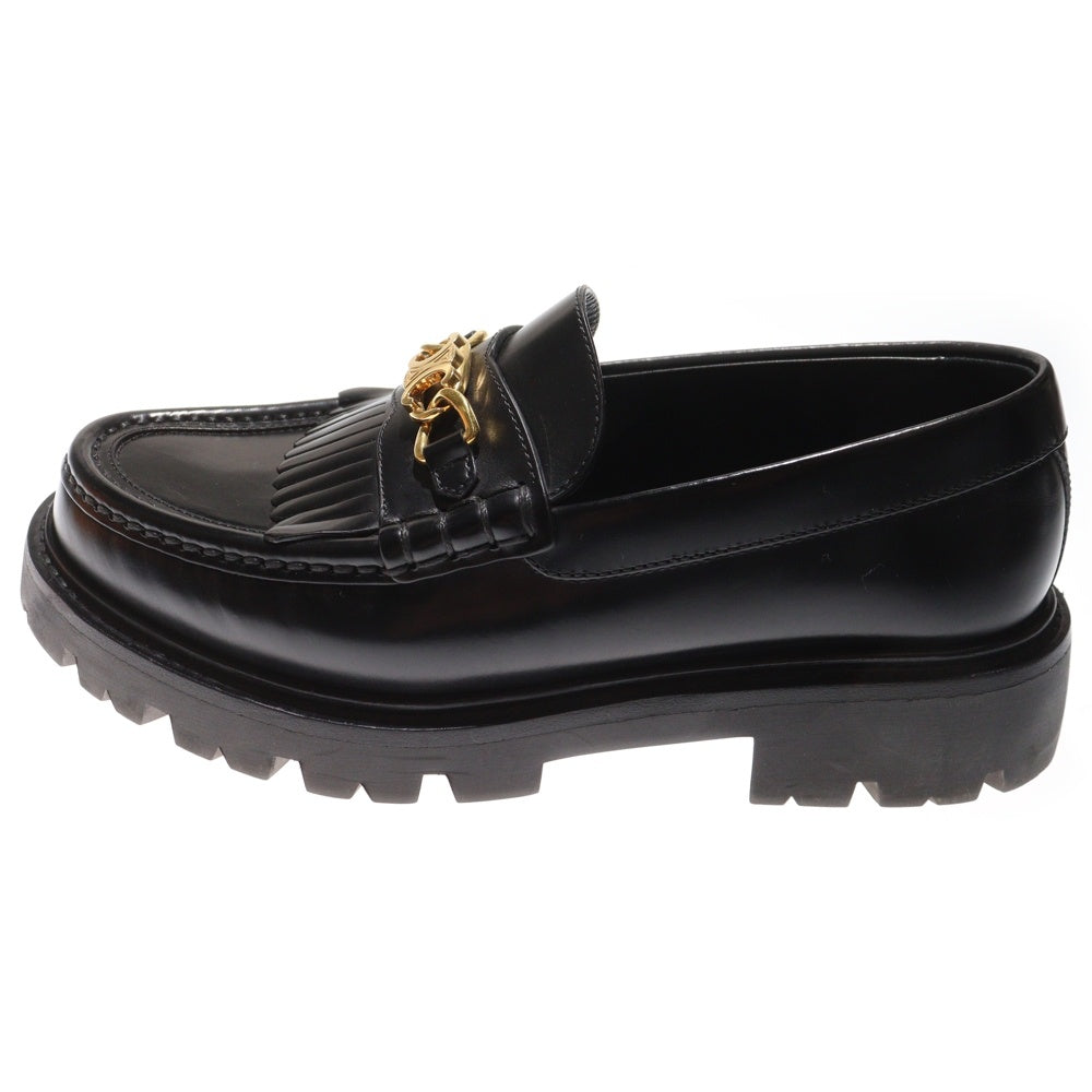 CELINE(セリーヌ) トリオンフ ロゴプレート レザー タッセル ローカットシューズ ローファー ブラック レディース