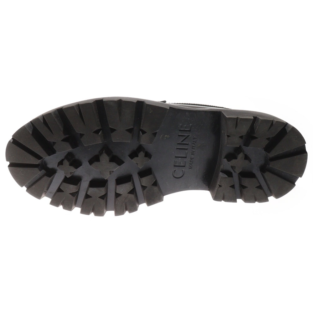 CELINE(セリーヌ) トリオンフ ロゴプレート レザー タッセル ローカットシューズ ローファー ブラック レディース