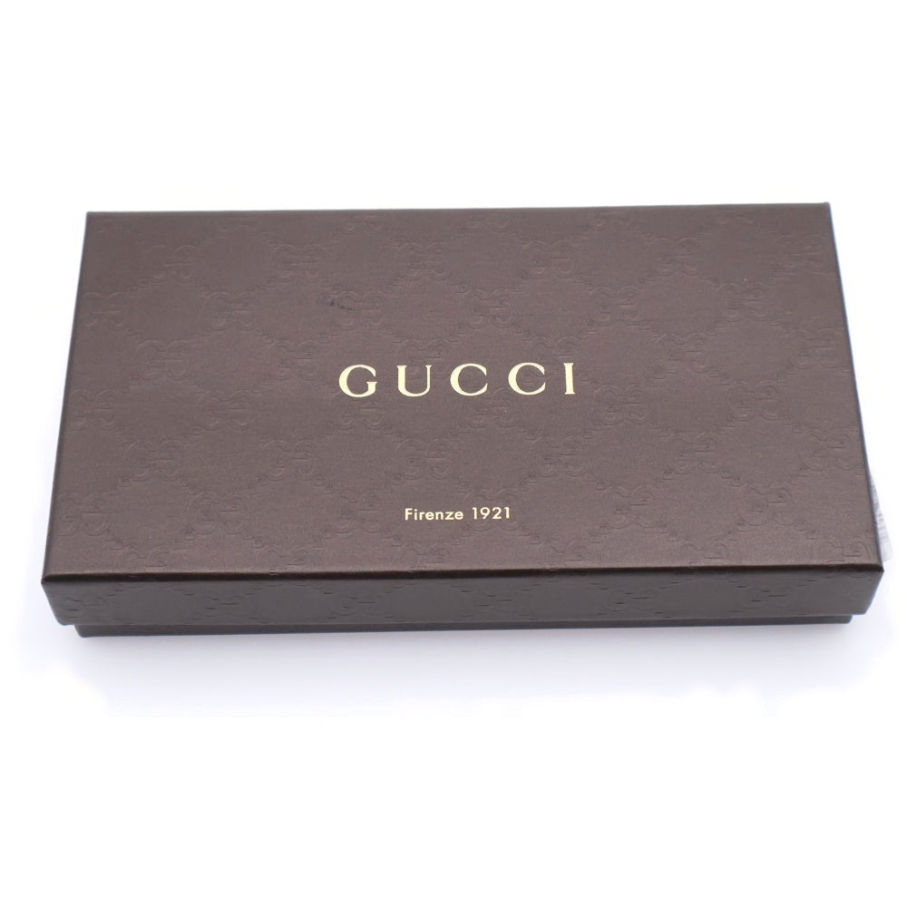 GUCCI(グッチ) GGシマ ラウンドファスナー長財布 ロングウォレット カードケース グレー レザー レディース