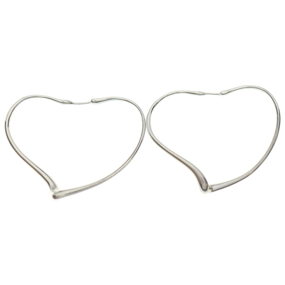 【極美品】ティファニー ピアス ハート フープ ミディアム Ag925 TIFFANY & Co.(ティファニー) オープンハート フープ ミディアム