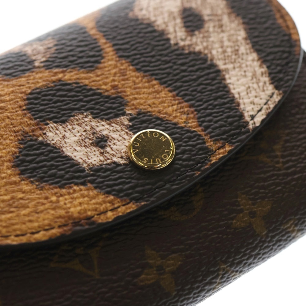 LOUIS VUITTON(ルイヴィトン) モノグラム ポルトモネ・ロザリ アニマルモチーフ レオパード コンパクトウォレット 三つ折り財布 ブラウン M13852 ゴールド金具