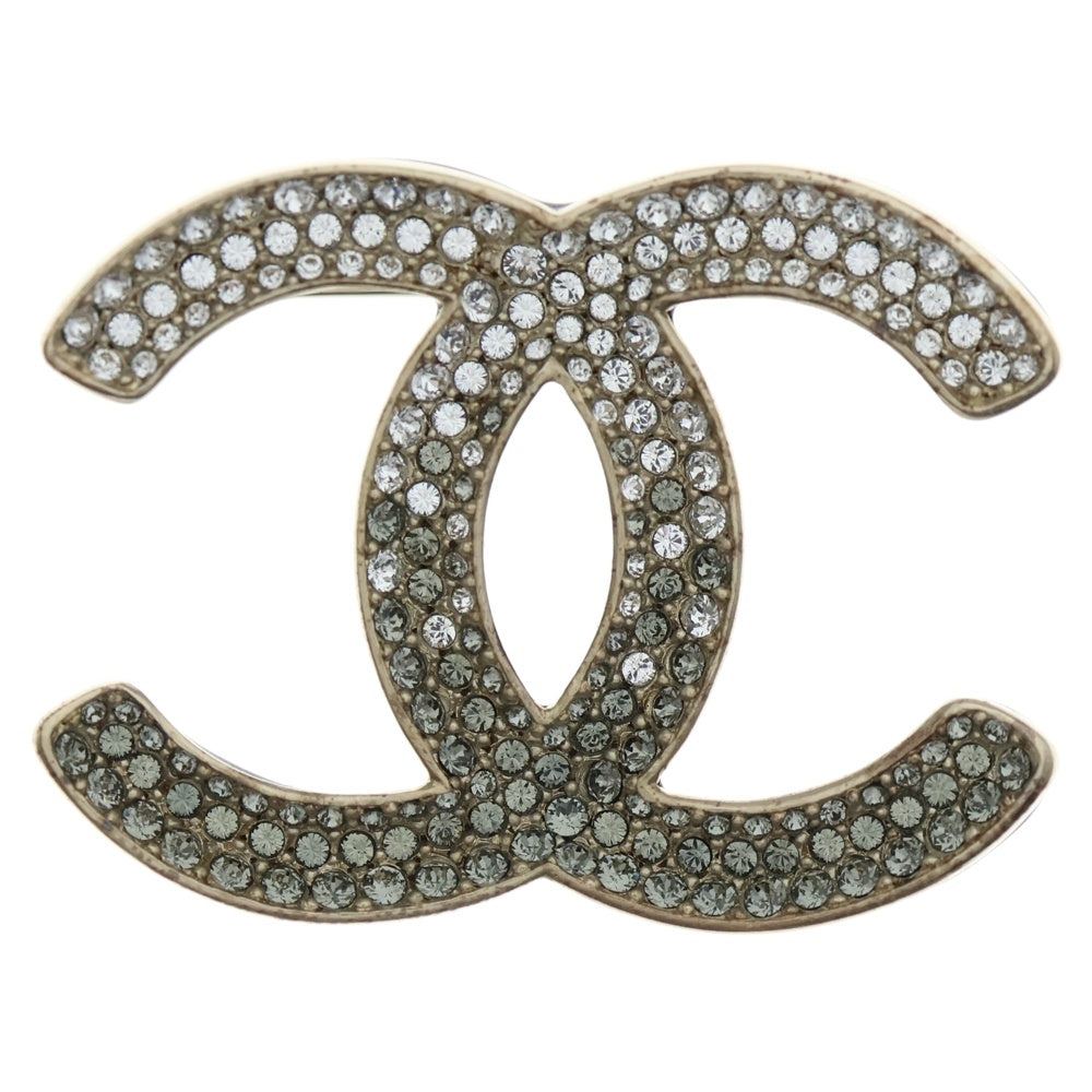 CHANEL(シャネル) ココマーク ラインストーンブローチ ゴールド GP