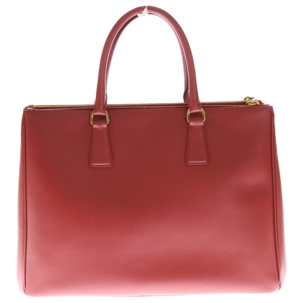 PRADA(プラダ) トライアングルロゴプレート サフィアーノ ガレリア レザーハンドバッグ レッド BN1786 レディース