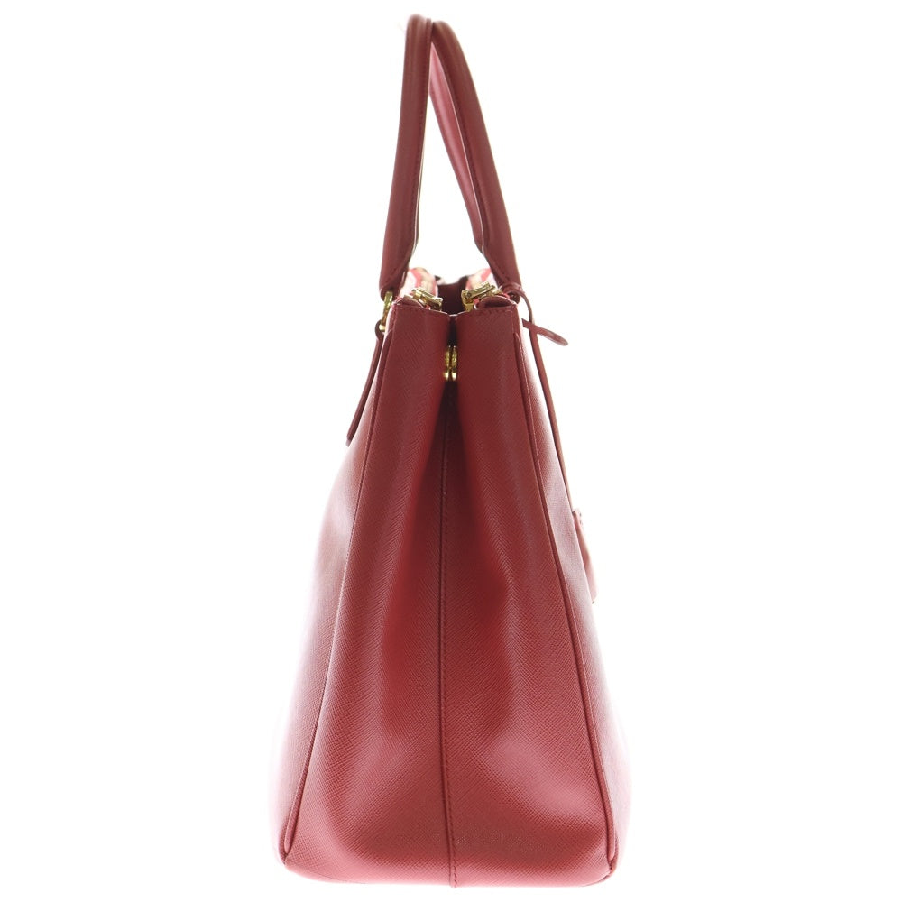 PRADA(プラダ) トライアングルロゴプレート サフィアーノ ガレリア レザーハンドバッグ レッド BN1786 レディース