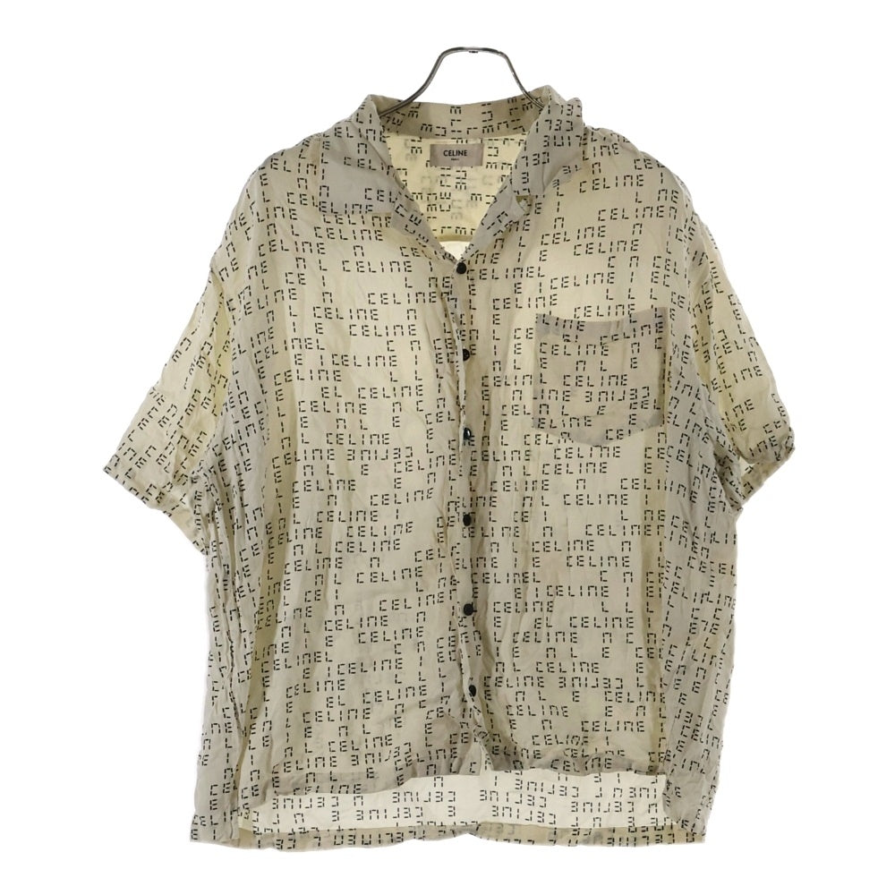 CELINE セリーヌ 22AW Desital Print Loose-Fit Hawaiian Shirt デジタルロゴ 総柄プリント ルーズフィット ハワイアン アロハ オープンカラー 半袖シャツ 2C517977N CELINE(セリーヌ) 22AW Desital Print Loose-Fit Hawaiian Shirt