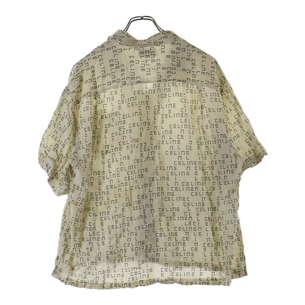CELINE(セリーヌ) 22AW Desital Print Loose-Fit Hawaiian Shirt デジタルロゴ 総柄プリント ルーズフィット レーヨン ハワイアン アロハ オープンカラー 半袖シャツ 2C517977N