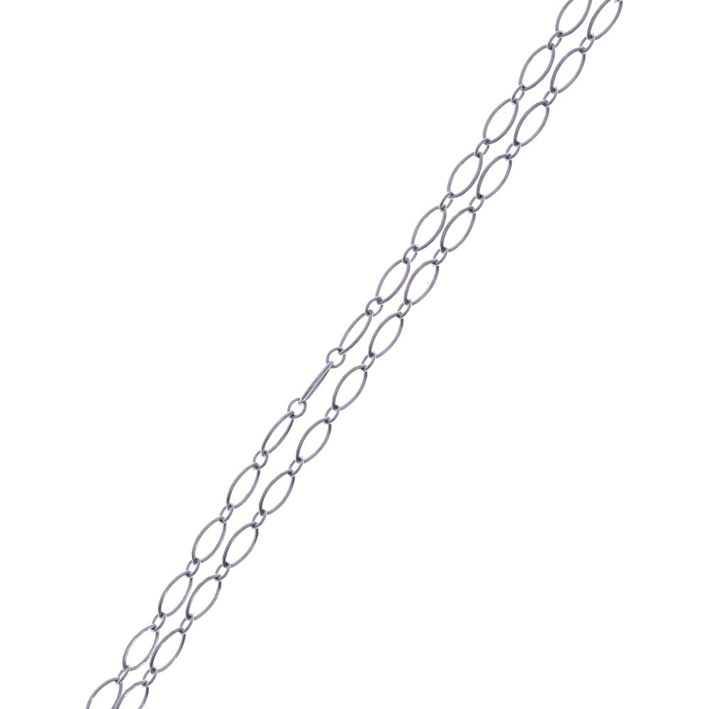 TIFFANY & Co.(ティファニー) オーバルリンク クラスプ チェーン ネックレス K18WG ジュエリー レディース