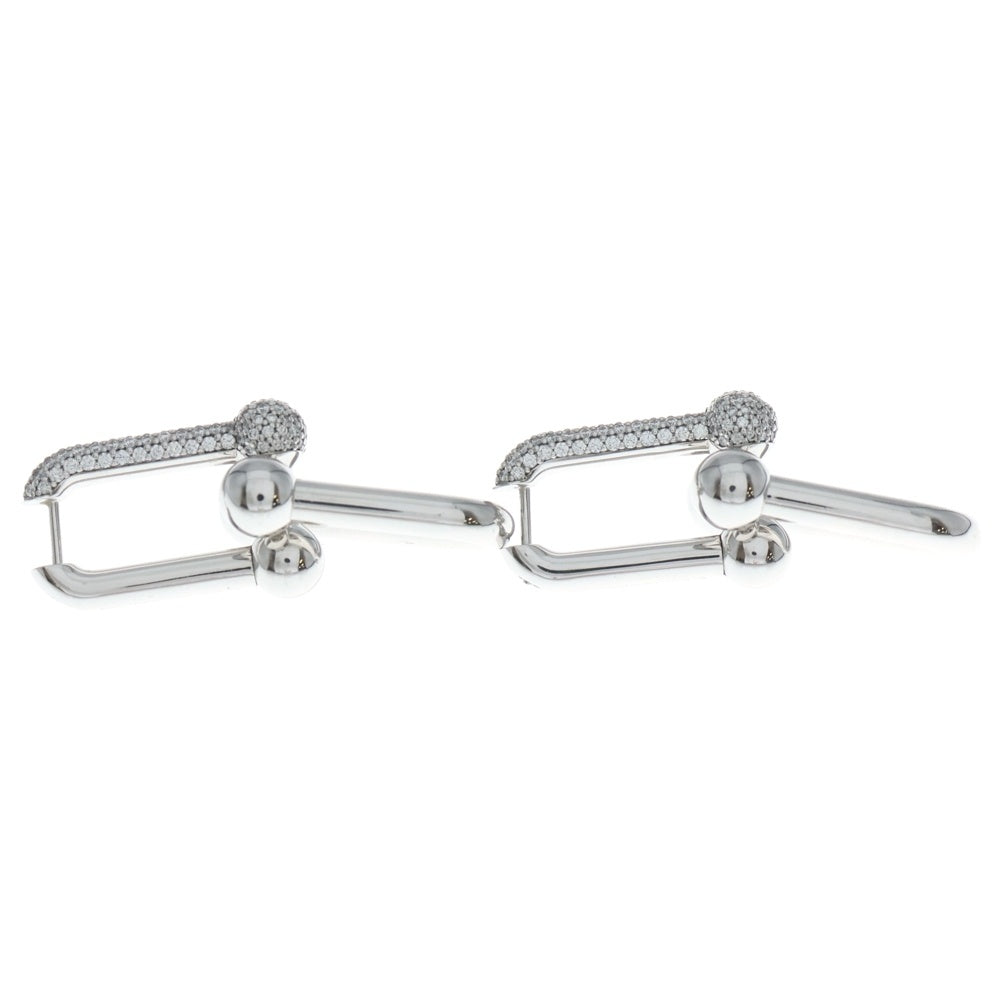 TIFFANY & Co.(ティファニー) HardWear PAVE ハードウェア パヴェダイヤピアス ホワイトゴールド Au750WG レディース