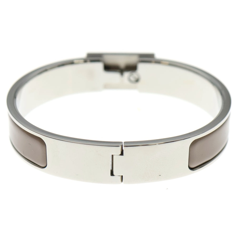 HERMES(エルメス) クリック アノー バングル ブレスレット ベージュ×シルバー SS