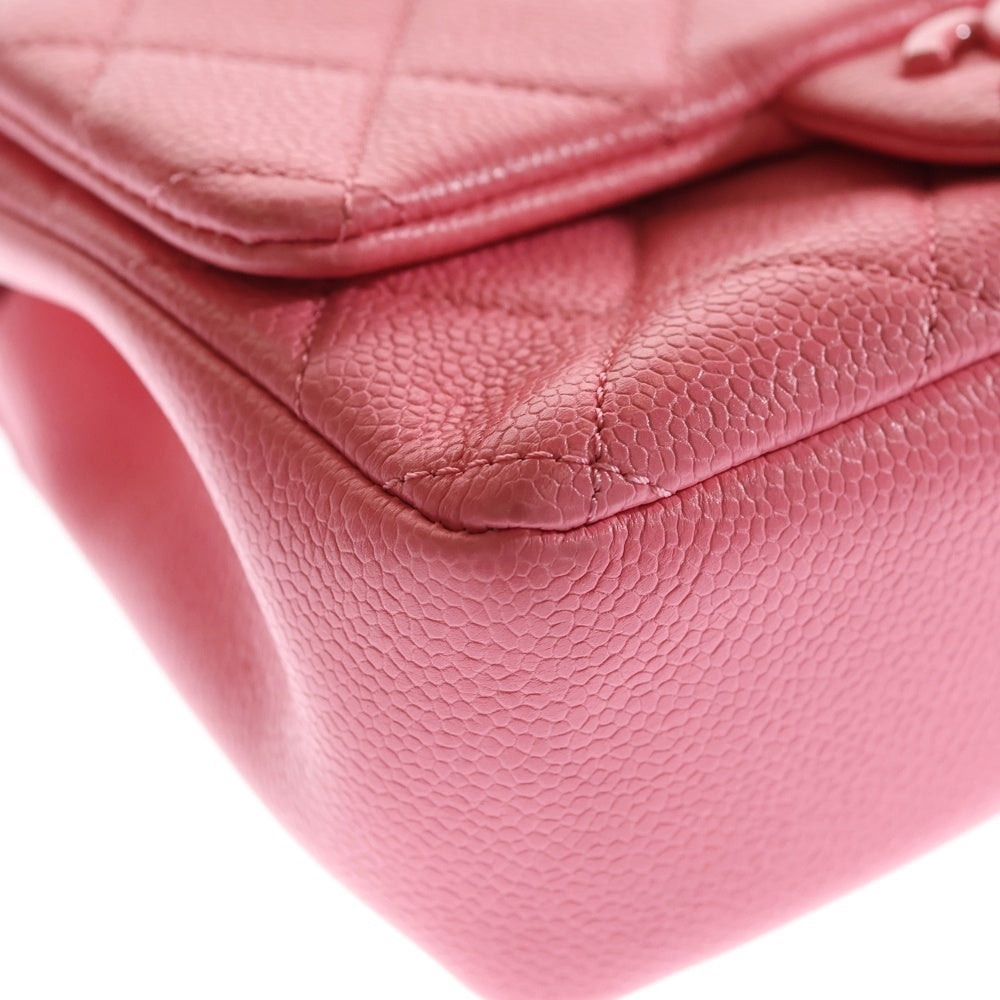 CHANEL(シャネル) ミニマトラッセ シングルフラップ シングルチェーン ショルダーバッグ ピンク キャビアスキン AS1784 レディース