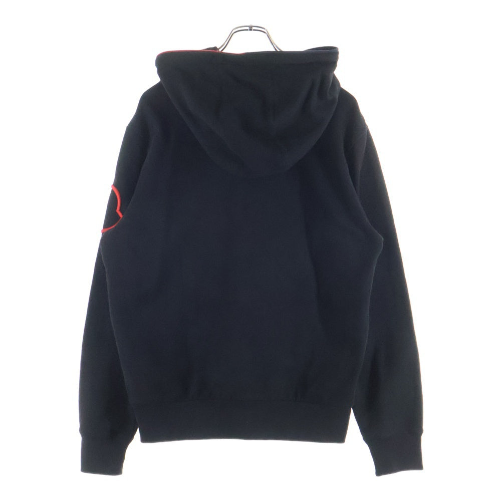 MONCLER(モンクレール) FELPA CON CAPPUCCIO ロゴ刺繍ジップアップパーカー ブラック I10918G00006 89A1B レディース