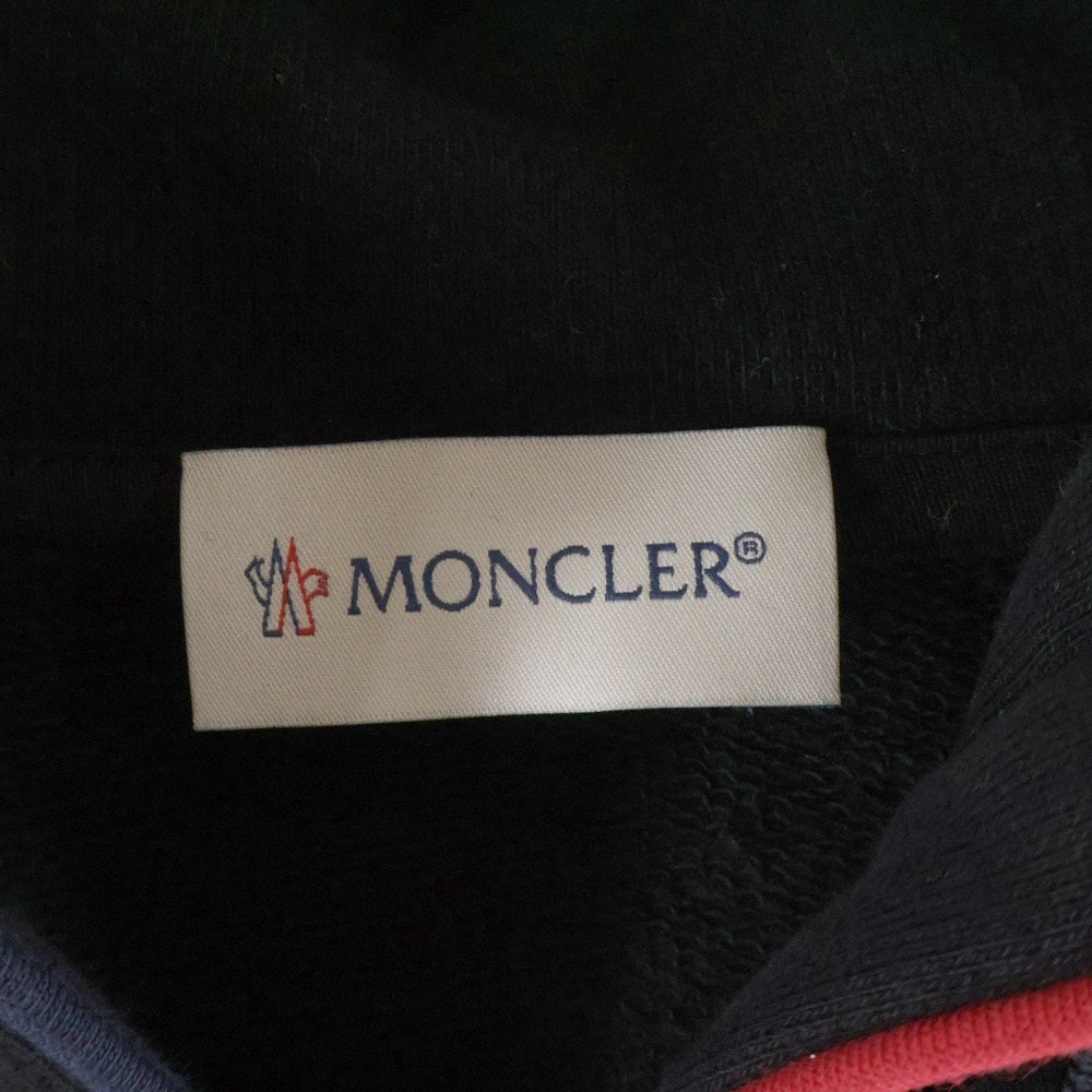 MONCLER(モンクレール) FELPA CON CAPPUCCIO ロゴ刺繍ジップアップパーカー ブラック I10918G00006 89A1B レディース