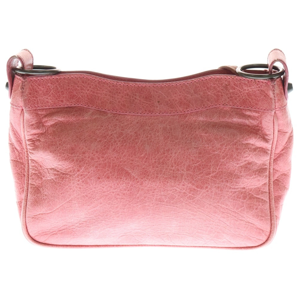 BALENCIAGA(バレンシアガ) ザ シティ ポーチ クラッチバッグ セカンドバッグ ケース ピンク レザー ブラウン金具 レディース