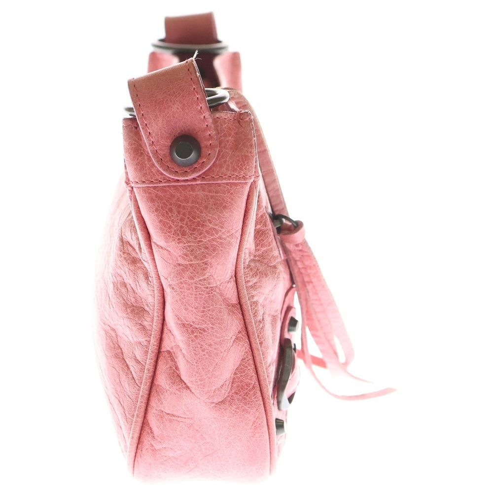 BALENCIAGA(バレンシアガ) ザ シティ ポーチ クラッチバッグ セカンドバッグ ケース ピンク レザー ブラウン金具 レディース