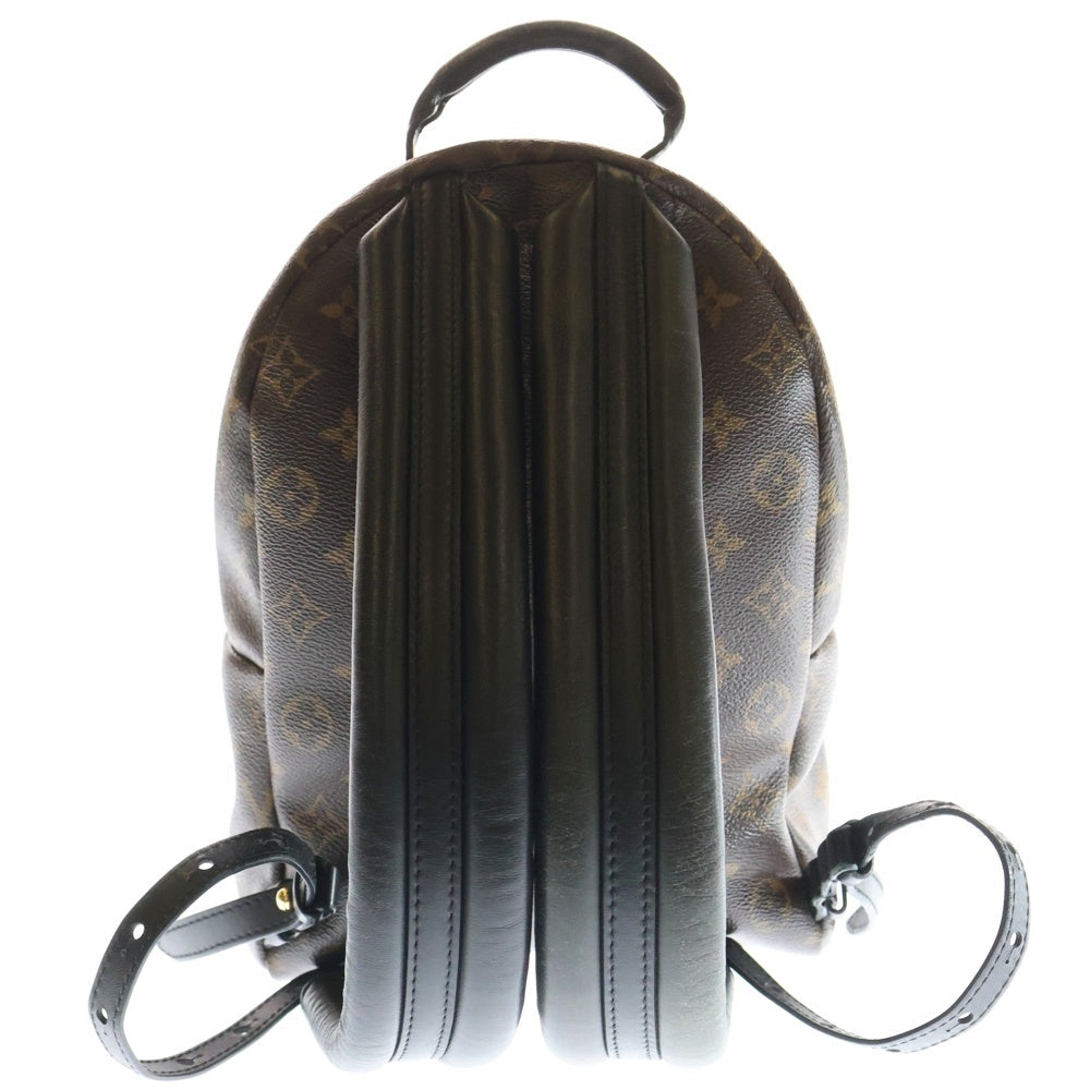 LOUIS VUITTON(ルイヴィトン) モノグラム パームスプリングスPM リュックサック バックパック ブラウン×ブラック レザー×PVC M44871 ゴールド金具 レディース