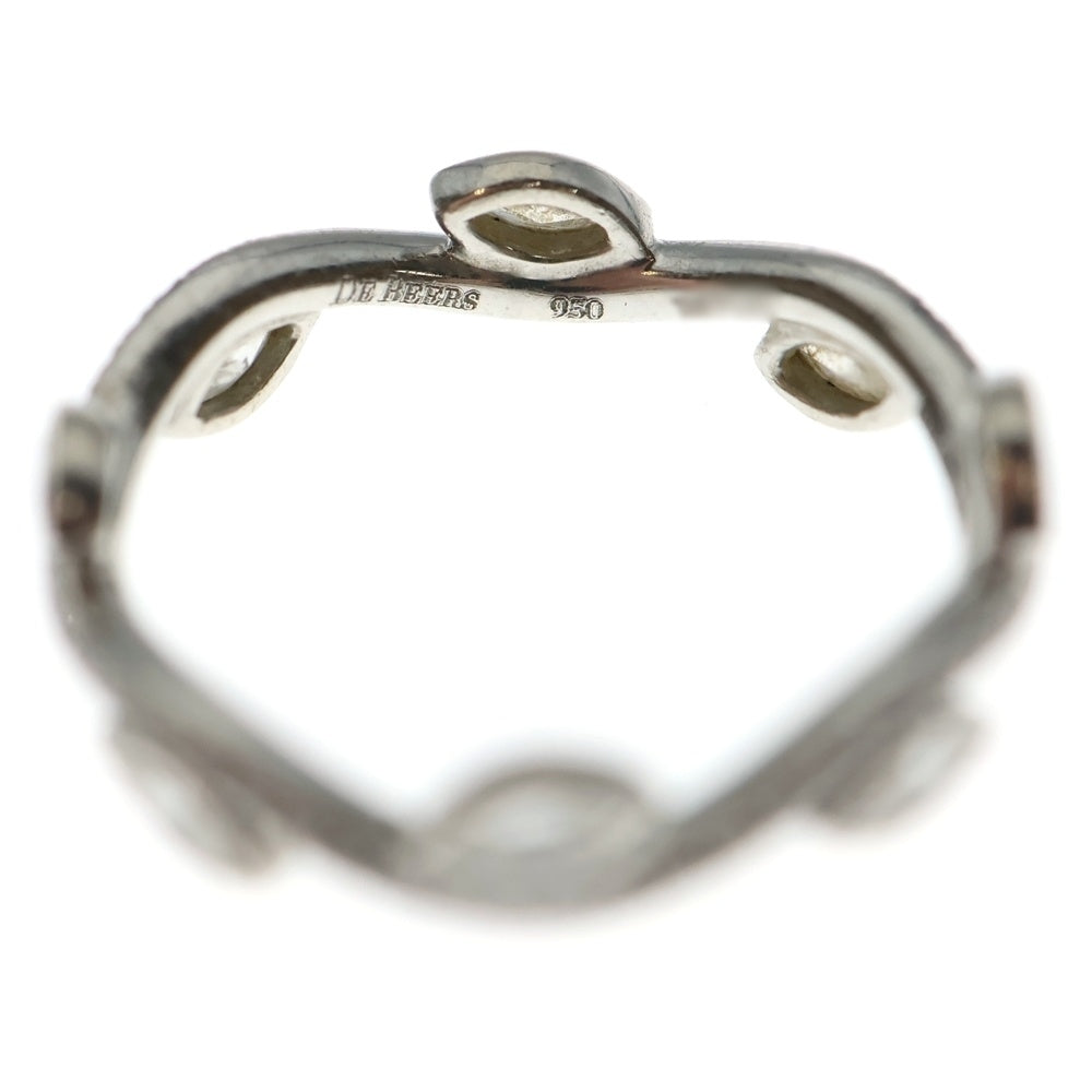 NO BRAND(ノーブランド) メレ リーフ ダイヤリング 指輪 Pt950 プラチナ レディース