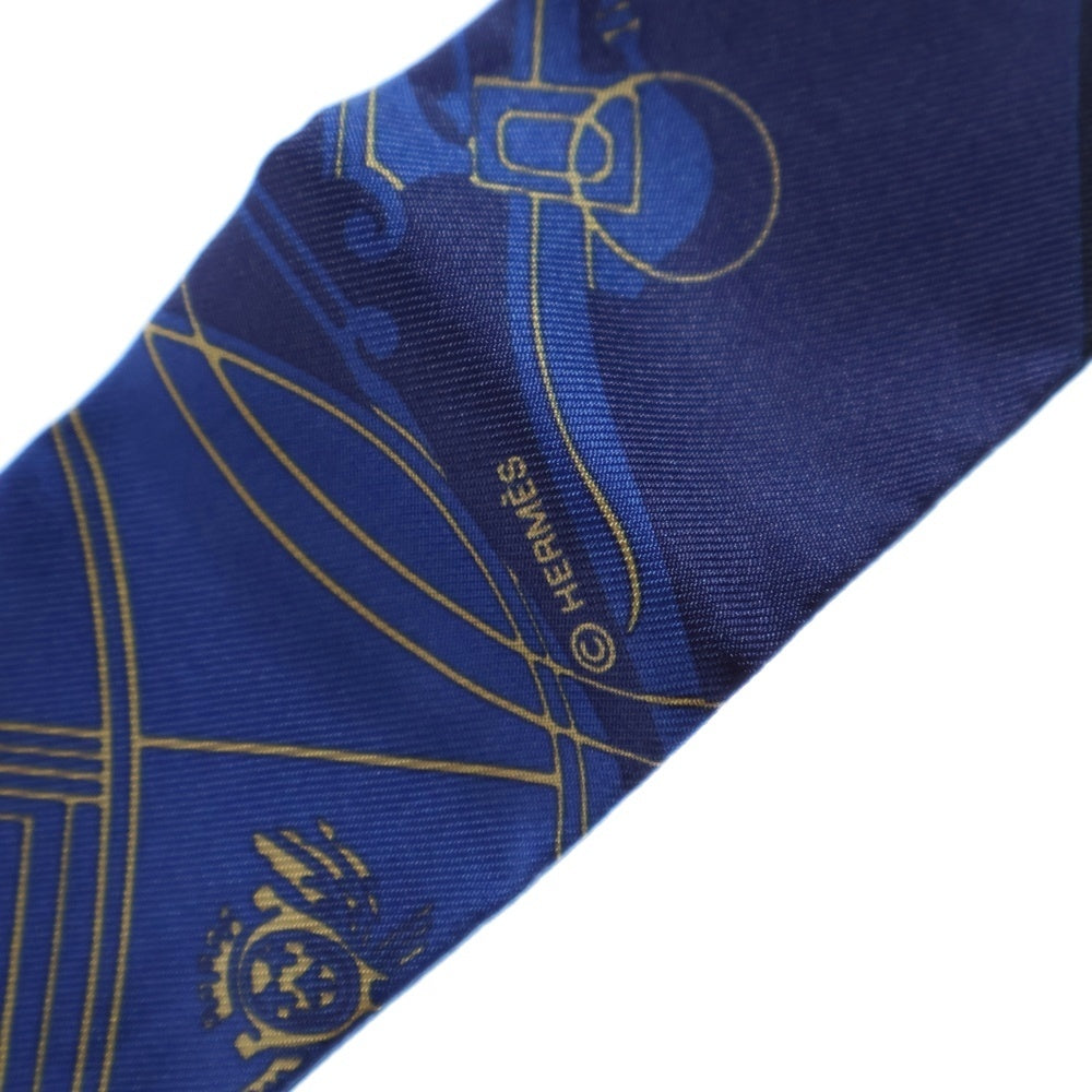 HERMES(エルメス) ツイリー エクスリブリス シルクスカーフ ブルー レディース