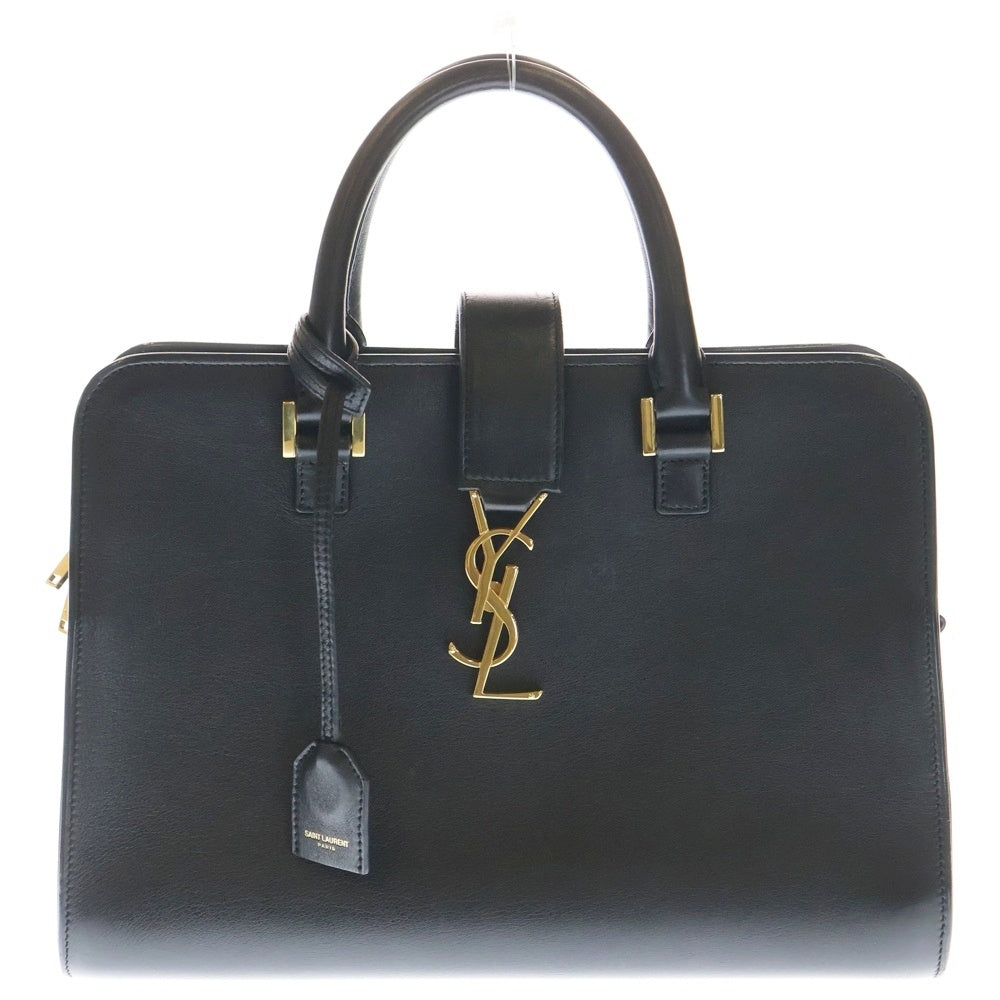 SAINT LAURENT PARIS(サンローランパリ) カバス 2WAYハンドバッグ ショルダーバッグ ブラック レザー 472466 ゴールド金具 レディース
