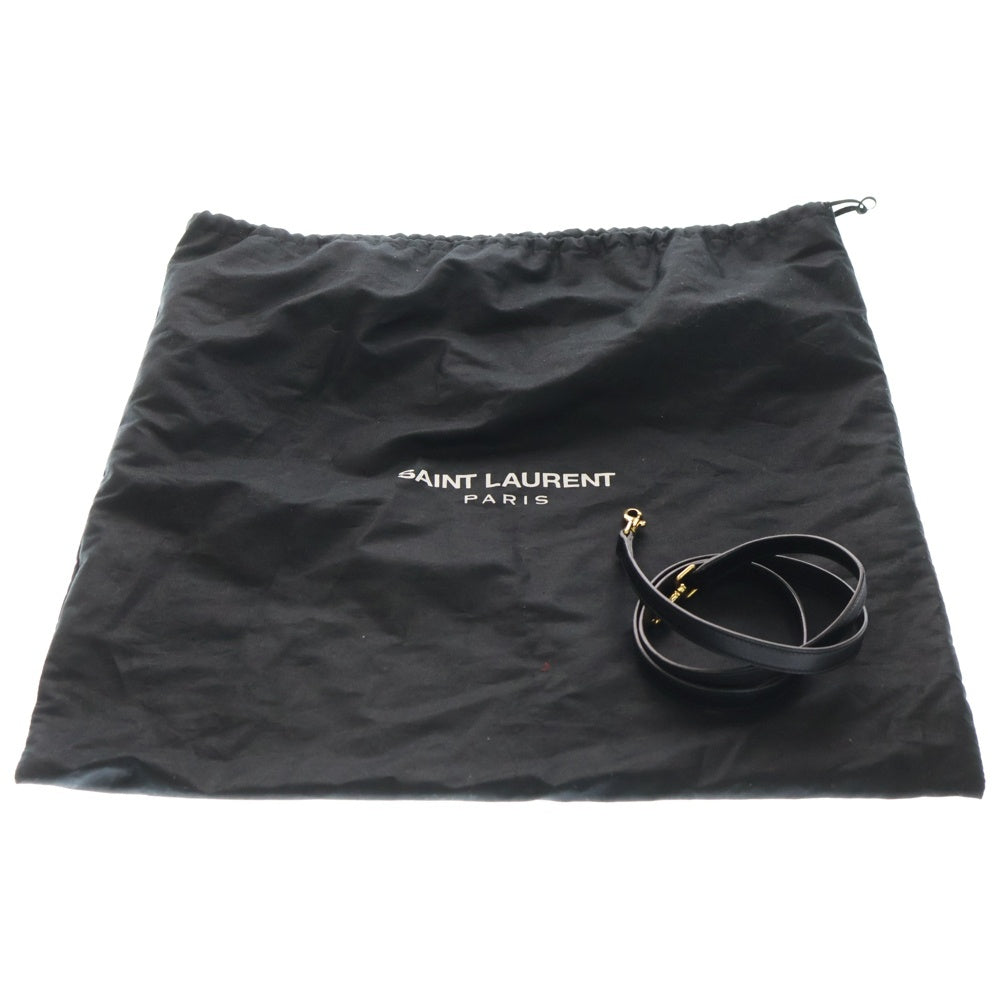 SAINT LAURENT PARIS(サンローランパリ) カバス 2WAYハンドバッグ ショルダーバッグ ブラック レザー 472466 ゴールド金具 レディース