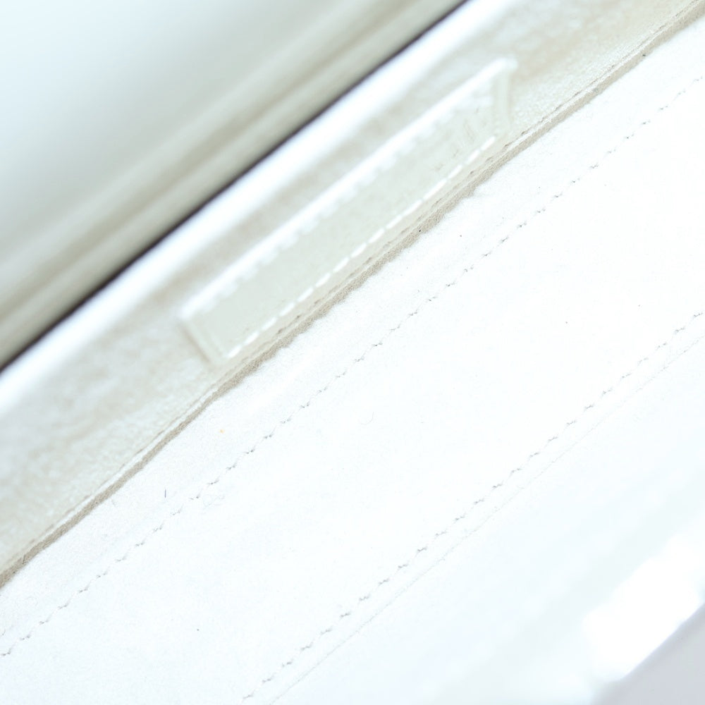 Christian Dior(クリスチャンディオール) Lady D-Joy スモール 2WAYバッグ ハンドバッグ ショルダーバッグ チェーンバッグ アイボリー ホワイト パテント ゴールド金具 レディース