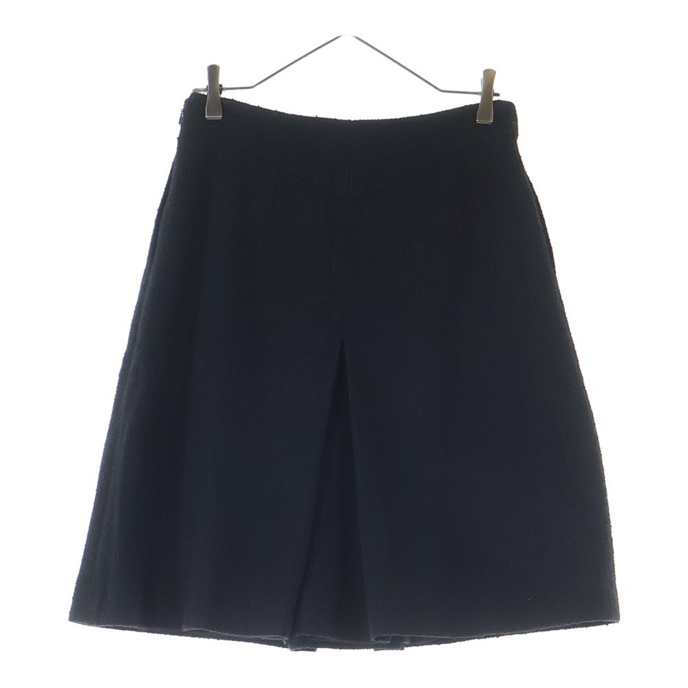 CHANEL(シャネル) ココマーク ロゴプレート コットン ツイード ミディアム フレア スカート ブラック レディース P45436V31742