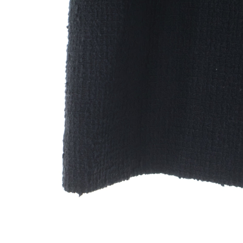 CHANEL(シャネル) ココマーク ロゴプレート コットン ツイード ミディアム フレア スカート ブラック レディース P45436V31742