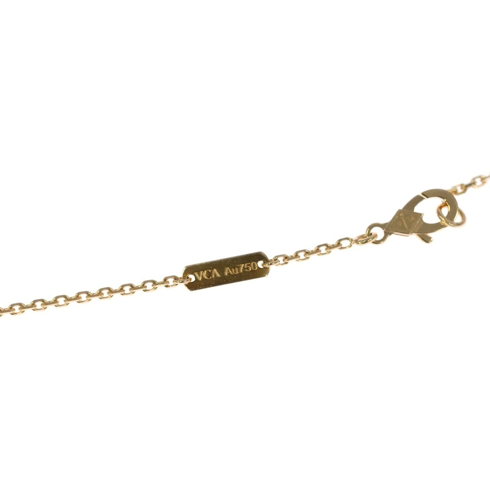 Van Cleef & Arpels(ヴァンクリーフアンドアーペル) ヴィンテージアルハンブラ ピンクマザーオブパール 1Pダイヤモンド ピンクゴールド ネックレス 750PG 2025ホリデーコレクション VCARPM0P00 レディース