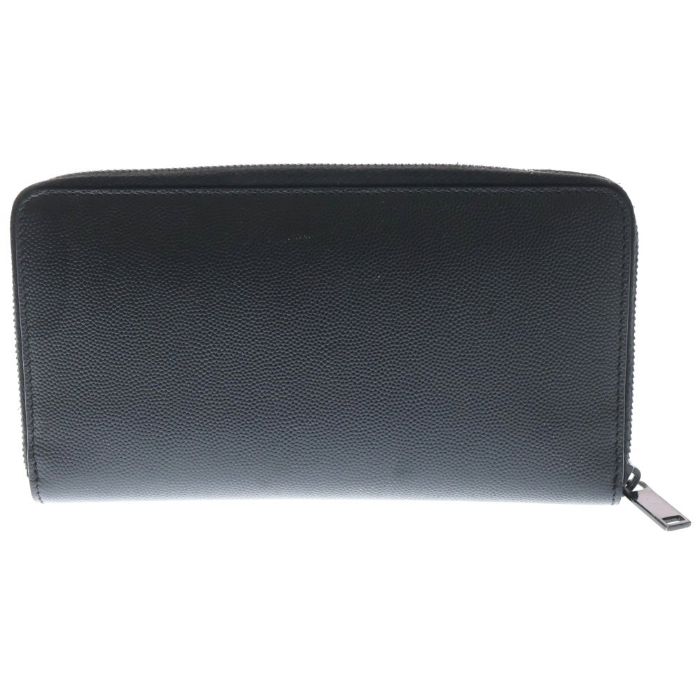 SAINT LAURENT PARIS(サンローランパリ) オーガナイザー ラウンドファスナー長財布 ロングウォレット ブラック レザー 529899