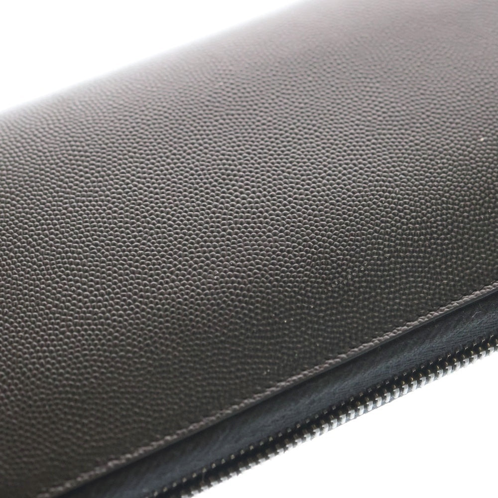 SAINT LAURENT PARIS(サンローランパリ) オーガナイザー ラウンドファスナー長財布 ロングウォレット ブラック レザー 529899