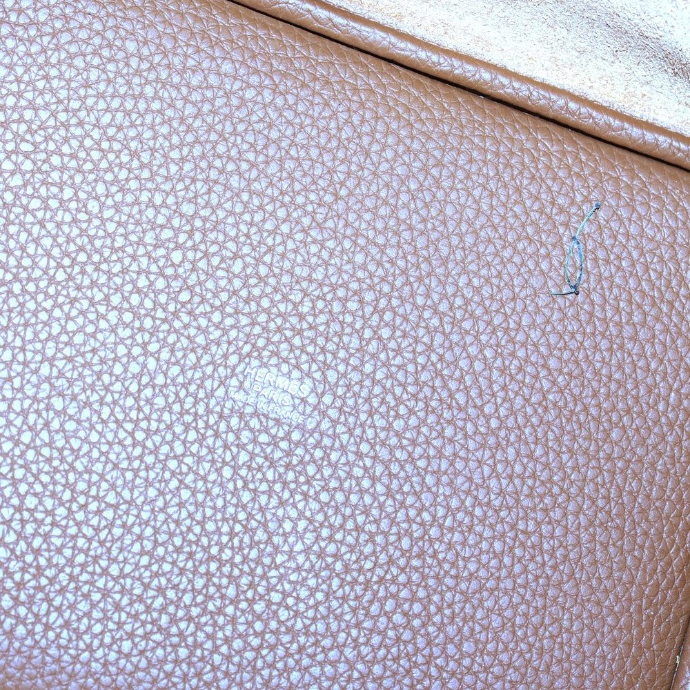 HERMES(エルメス) ピコタンロックMM ゴールド トリヨンクレマンス ハンドバッグ シルバー金具 U刻印 レディース