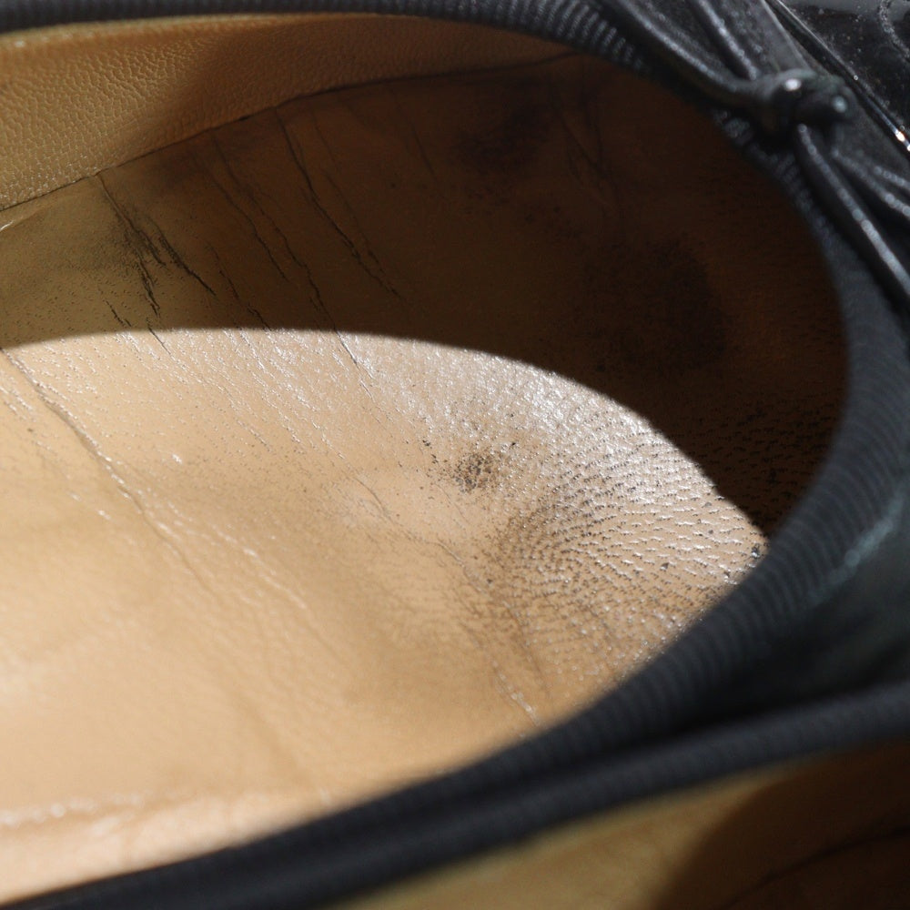 CHANEL(シャネル) ココマーク エナメルトゥ フラットパンプス ブラック レディース