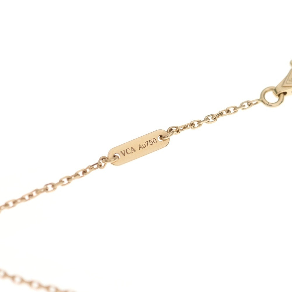 Van Cleef & Arpels(ヴァンクリーフアンドアーペル) スウィートアルハンブラ カーネリアン ネックレス K18 Au750 PG ピンクゴールド ペンダント レディース